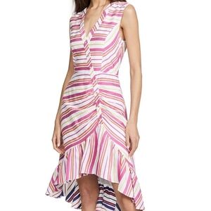 Parker Candy Dress in Pink and White Stripe Sleeveless Size 6